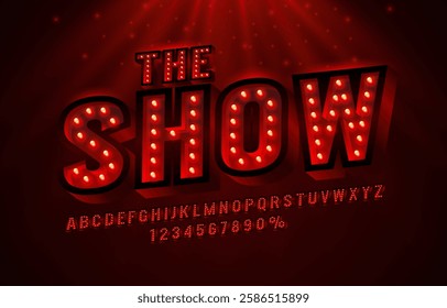 Show font set collection, letters and numbers symbol. Vector illustration