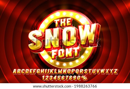 Show font set collection, letters and numbers symbol. Vector illustration