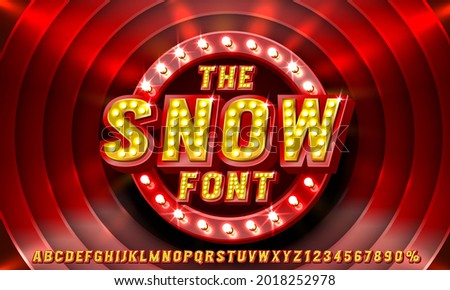 Show font set collection, letters and numbers symbol. Vector illustration