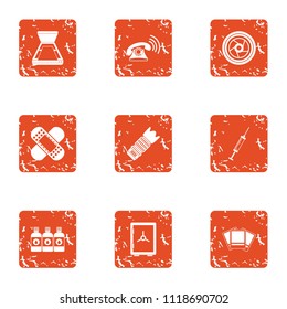 Show the frame icons set. Grunge set of 9 show the frame vector icons for web isolated on white background