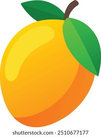 Zeigen Sie eine frische Mango auf weißem Hintergrund und heben Sie ihren tropischen Geschmack hervor.