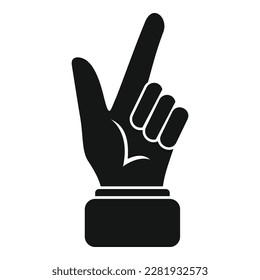 Show gesture icon simple vector. Finger hold. Palm pose