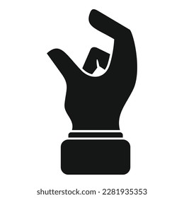Show gesture icon simple vector. Arm pose. Position up