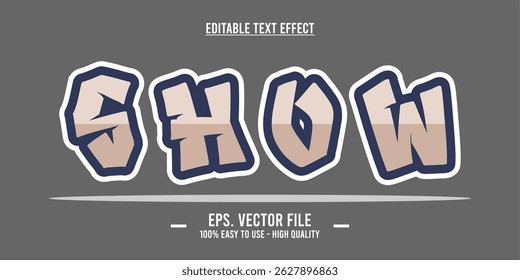 Show - Graffiti Cartoon Text Effect – Playful Urban Font Style for Youthful Street Art Designs