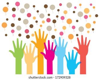 Show hand background