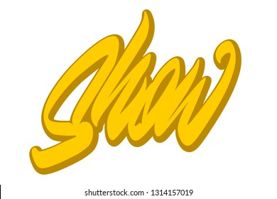 Show Hand Drawn Vector Lettering Design Stock Vector (Royalty Free ...