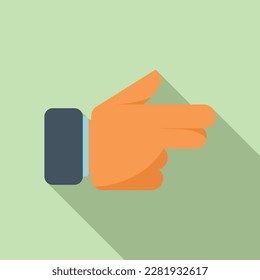 Show hand icon flat vector. Finger gesture. Up point