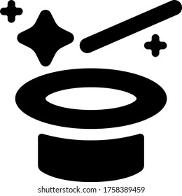 show hat magician icon vector for web and apps