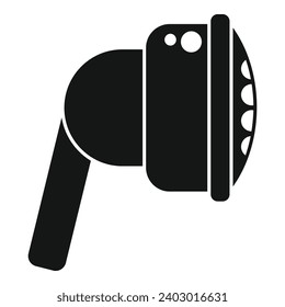 Mostrar el icono de la manguera de cabeza vector simple. bañera de hidromasaje. Flush de lluvia metálica