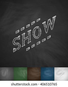 SHOW icon. Hand drawn vector illustration