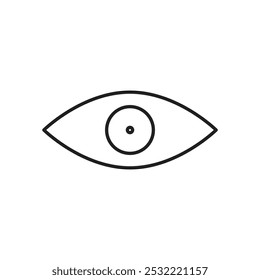 Mostrar icono. icono de línea delgada simple.