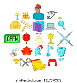 Show icons set. Cartoon set of 25 show vector icons for web isolated on white background