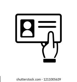 Show Id Card ( Identification Card / Driver License) Icon