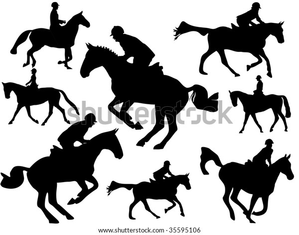 Show Jumper Silhouette Stock Vector (Royalty Free) 35595106 | Shutterstock