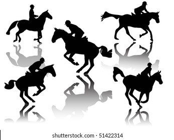 show jumper-silhouette- with shadows