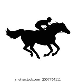 Show Jumping Horse Silhouette Icon for Equestrian and Sports Themes