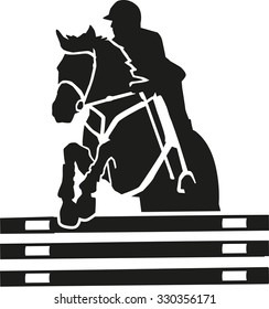 Show jumping vector with many details