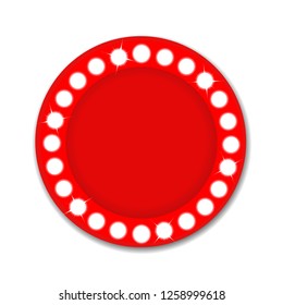 Show light circle red background