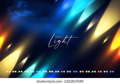 Show light. Colorful spotlights with fay. Transparent light effect