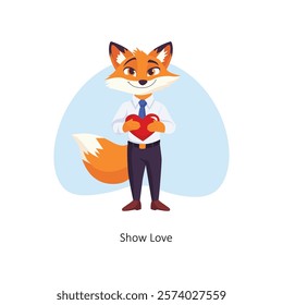 Show Love vector character illustration. EPS 10 File