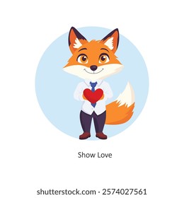 Show Love vector character illustration. EPS 10 File