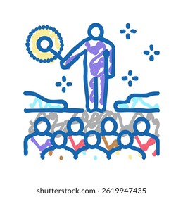 show magic doodle icon sketch vector. show magic sign. isolated symbol illustration