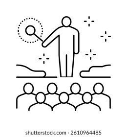 show magic line icon vector. show magic sign. isolated contour symbol black illustration