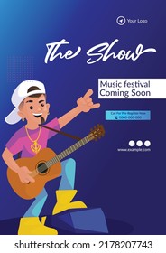 The show music festival flyer design template. 