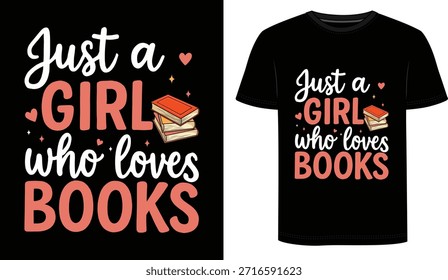 Muestre su ratón de biblioteca interior con esta camiseta “Just a Girl Who Loves Books”. La linda cita escrita a mano y la pila de libros gráficos lo hacen perfecto para lectores, estudiantes, bibliotecarios, maestros y cualquier persona que le encanta perderse en una buena historia. 