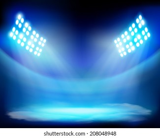 Show on the stadium. Vector illustration.