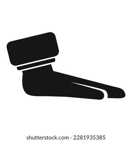 Show palm icon simple vector. Arm gesture. Up point