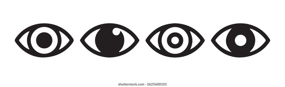Show password and hide password. Eye visible icon. Vector illustration eps 10