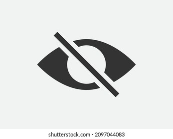 Show password icon, eye symbol. Vector vision hide from watch icon. Secret view web design element. svg