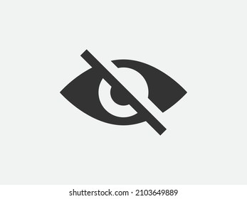 Mostrar icono de contraseña, símbolo ocular. La visión vectorial se oculta del icono de reloj. Elemento de diseño web de vista secreta.