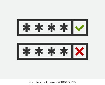 Show password icon. Stars in block no visible and safe from watch vector symbol. svg