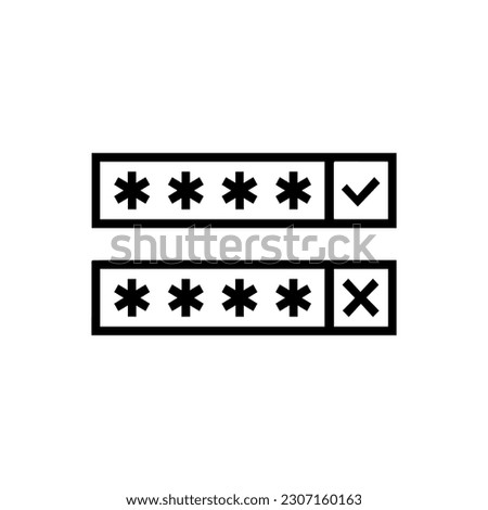 show password related icon,vector isolated on background