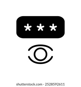 show pasword solid icon vector design good for web or mobile app