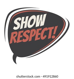 mostrar respeto globo de voz retro