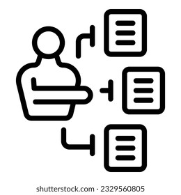 Show scheme icon outline vector. Hall event. Fair trade