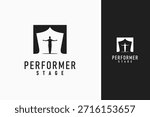 Show stage logo symbol icon design