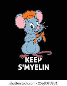 "Show support for Multiple Sclerosis Awareness with this cute 'Keep S'myelin' mouse design. Featuring an orange ribbon, it’s perfect for raising awareness and spreading positivity!"