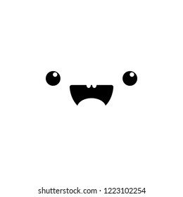 show teeth face icon. Element of anime face icon for mobile concept and web apps. Anime show teeth face icon can be used for web and mobile