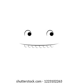 show teeth face icon. Element of anime face icon for mobile concept and web apps. Anime show teeth face icon can be used for web and mobile