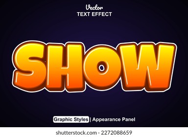 show text effect with graphic style and editable