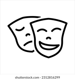 Show theater masks vector icon