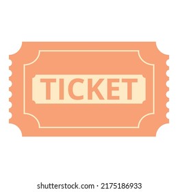 Show ticket icon cartoon vector. Cinema movie. Film event