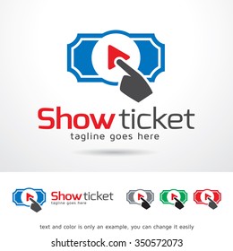 Show Ticket Logo Template Design Vector