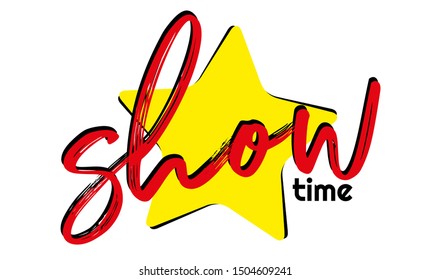 Show time with creatif font design.