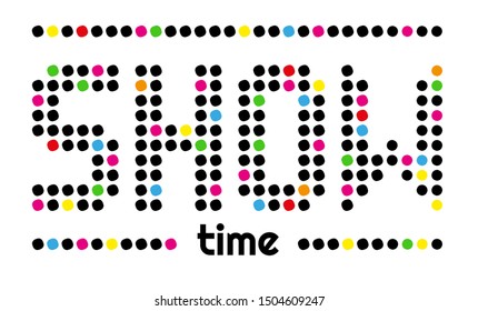 Show time with creatif font design.