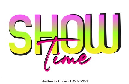 Show time with creatif font design.